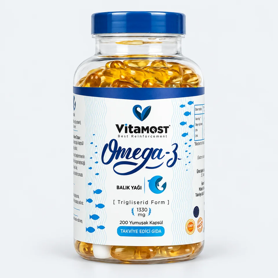 Vitamost Omega-3 Balık Yağı 200 Yumuşak Kapsül